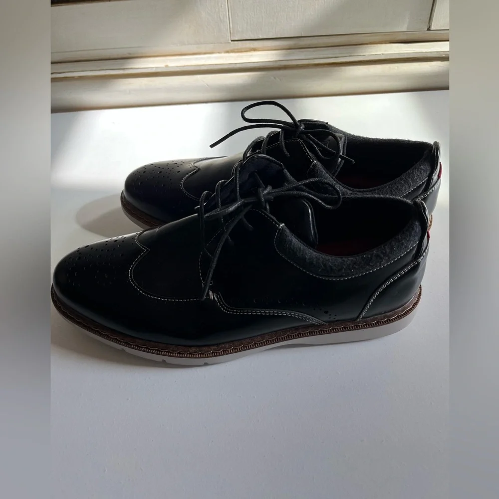 Stacy Adams Red Zone Collection KIDS SYNERGY Black  Wingtip Lace Up dress shoes